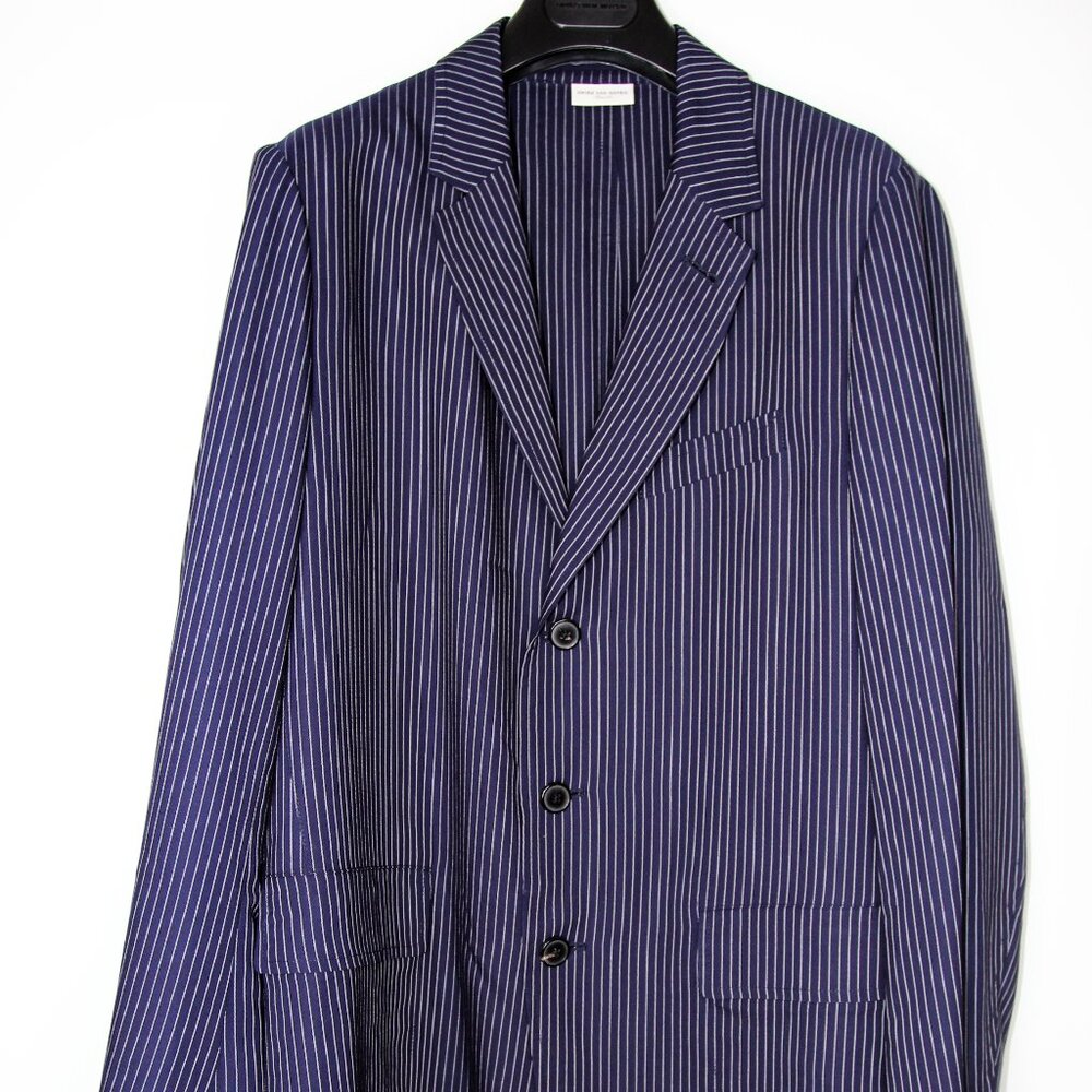 BNWT SS20 DRIES VAN NOTEN BILBAO NAVY PINSTRIPE JACKET 48 & 50